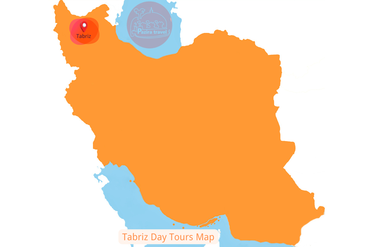 ¡Explora la ruta de viaje de Tabriz en el mapa!